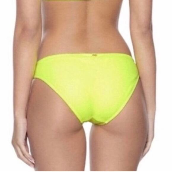 💗 3/$10 💗 NEW PQ Swim cheeky bikini bottoms neon yellow green medium - Picture 2 of 6